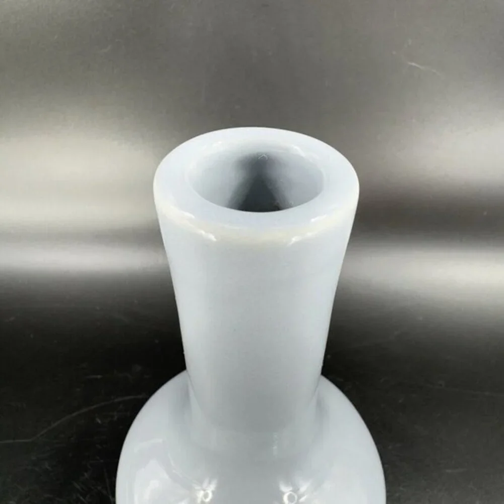 Haeger Pottery Bud Vase Pale Blue‎ Glaze Bottle Shaped Round Bottom Vase Ceramic